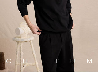 [CULTUM] Heavyweight Half-Zip Polo Collar Sweatshirt