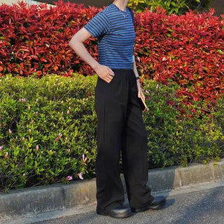 Black wide-leg pants