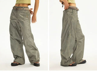 [Monterest] UPF50+ Washed Pleated Wide Pants