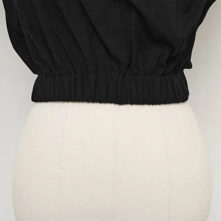 One-shoulder ribbon top