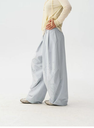 [Monterest] Quick-Dry Burnout Wide Leg Pants