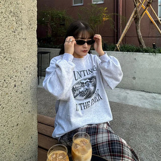 Balloon sleeve sweatshirt