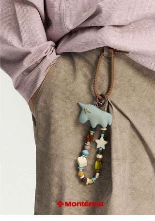 [Monterest] 3D Flocked Horse Beaded Bag Charm