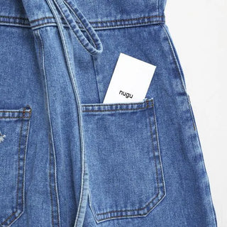 Denim bustier jumpsuit