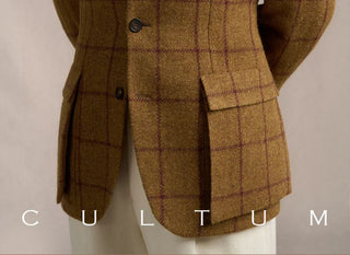 [CULTUM] 1930s Heavyweight Wool Windowpane Blazer