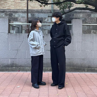 Button-up hooded parka