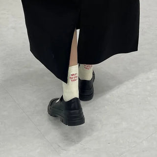Back lettering socks