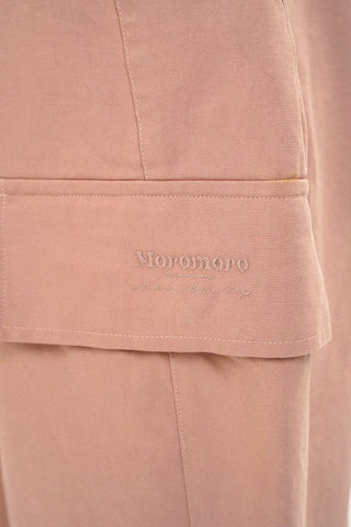 [Moromoro2] 3D Silhouette Belted Work Cropped  Pants