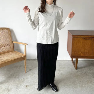 See-through turtleneck t-shirt