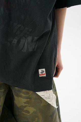 [MASONPRINCE] Cotton-Linen Graffiti Print Tank Top / Tee