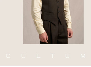 [CULTUM] 1930s Wool Blend Twill 4-Pocket Vest