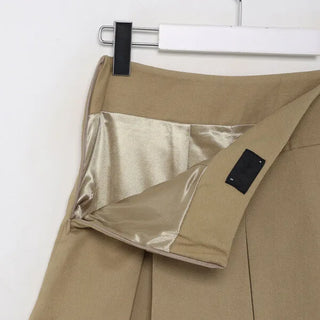 Cotton pleated mini skirt