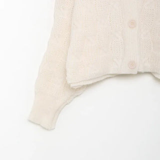 Waffle Cable Knit Cardigan