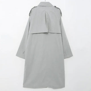 Oversized trench coat with sleeve belt
