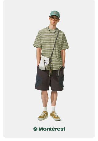 [Monterest] Cotton Totem Stripe Embroidered Tee