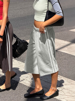 Sayllor Longline Sweatshorts Grey Marle
