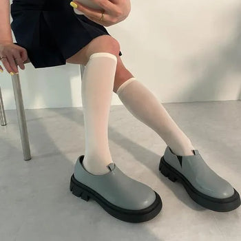 Sheer knee-high socks