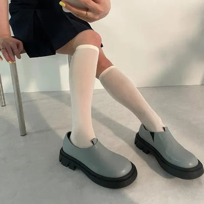 Sheer knee-high socks