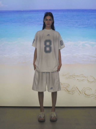 [MASONPRINCE] Combed Cotton No.8 Jersey T-Shirt