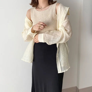 soda square sleeveless knit