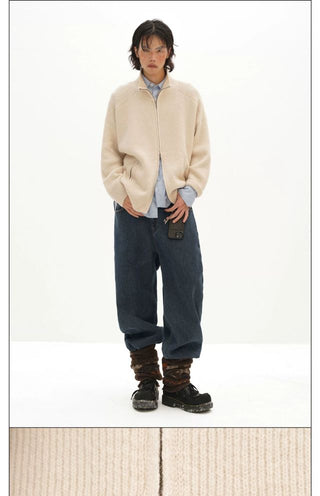 MASONPRINCE High-Neck Knit Cardigan