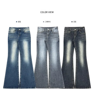 Hip Deep Cover Pelvic Pad Semi-Low Rise Flared Pants - 3 Colors