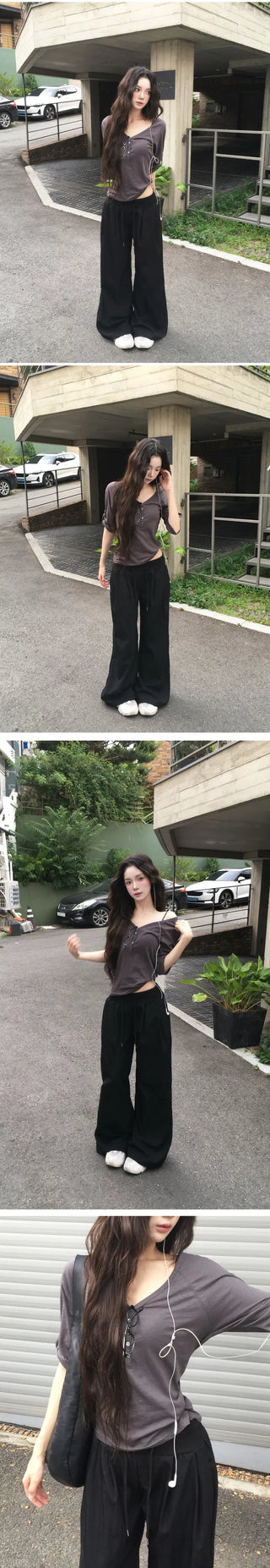 Special Feature/Summer Pants Perfect Fit Wide Pintuck Nylon Pants - 3 Colors