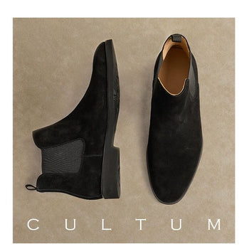 [CULTUM] Suede Leather Chelsea Boots