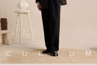 [CULTUM] Wool Blend Double Breasted Relaxed Blazer