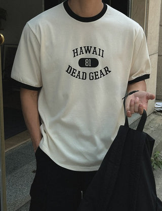 HAWAII Ringer Short Sleeve T-shirt (3 colors)
