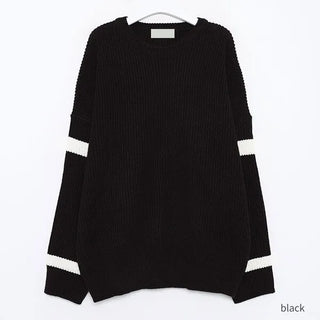 Sleeve Line Bicolor Knit