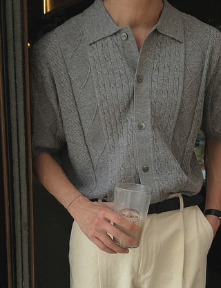 Fisherman Short Sleeve Cardigan (4 colors)