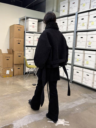 [NeverSeez] Boucle Toggle Short Coat