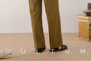 [CULTUM] Washable Relaxed Bamboo Trousers