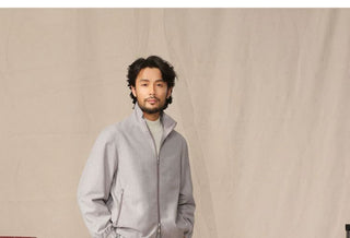 [CULTUM] Wool Blend Stand Collar Zip Jacket