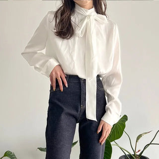 Tie blouse