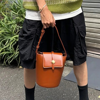 Cylinder Leather Bag