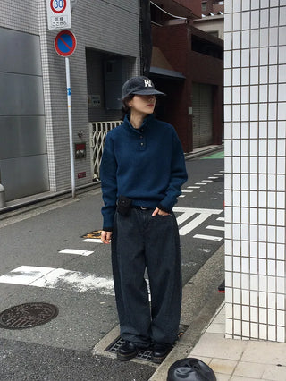 Striped Border Denim Pants