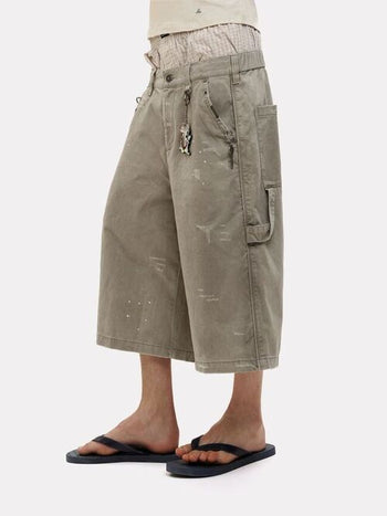 [MASONPRINCE] Multi-Pocket Splatter Work Pants