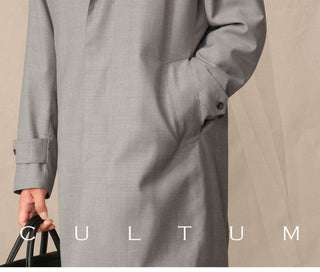 [CULTUM] Wool Blend Waterproof Mac Coat