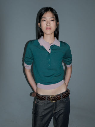 MASONPRINCE Faux-Two-Piece Polo Shirt