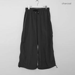 Nylon wide string pants