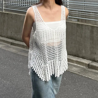 Net knit camisole set