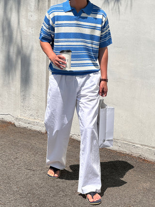 Libero Pigment Linen Long Wide Pants