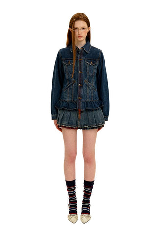 [Moromoro2] Washed Denim Fringe  Collection