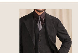 [CULTUM] Herringbone Brushed Flannel Suit Set