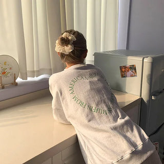 Back lettering sweatshirt