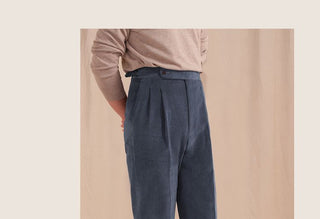 [CULTUM] Neapolitan Cotton Corduroy Double Pleat Trousers