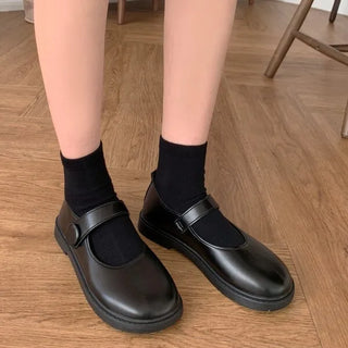 0422 Velcro Button Mary Jane Loafers (3 colors)