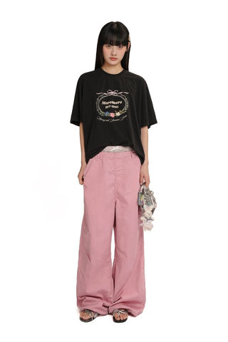 [moromoro2] Leather Bow Ballet Sandals